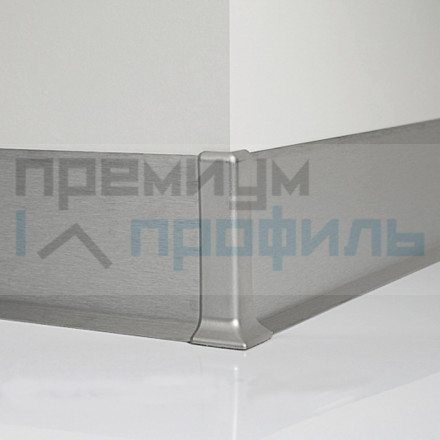 Угол наружный для плинтуса из нержавеющей стали 80мм