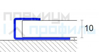 С Образный профиль(окончание) из нержавеющей стали SB166-1B AISI 304 Полированная 10 мм