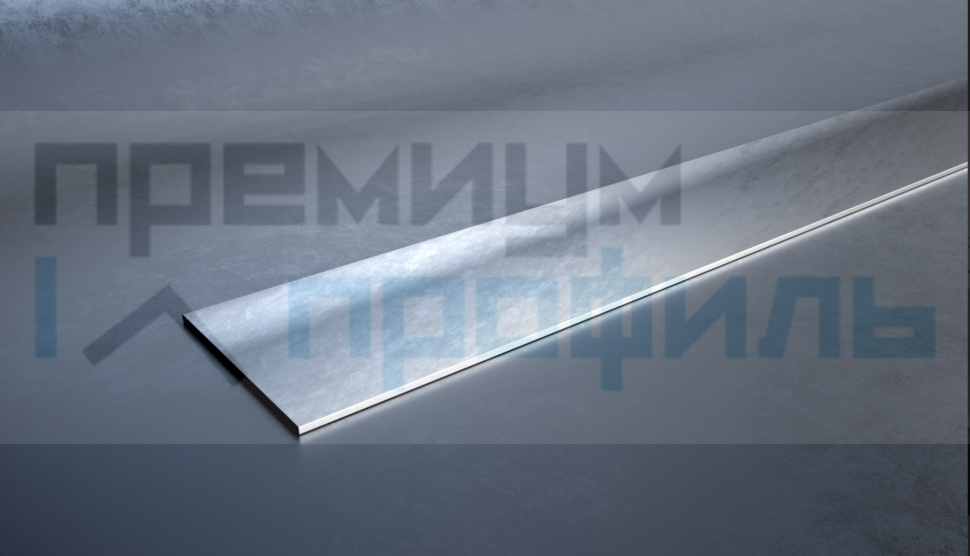 Алюминиевая полоса декоративная PIBC 152C 15*2мм 2м. Серебро глянец Progress Profils