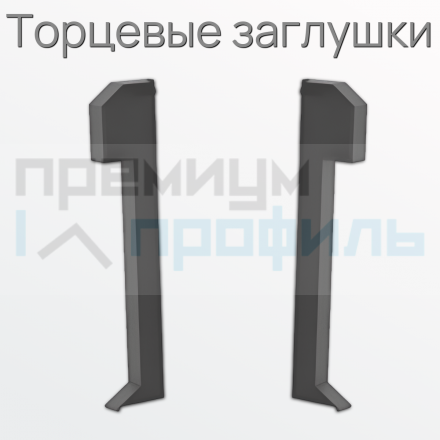 Заглушка металлический для плинтуса ПЛDJ-50 серебро/мат