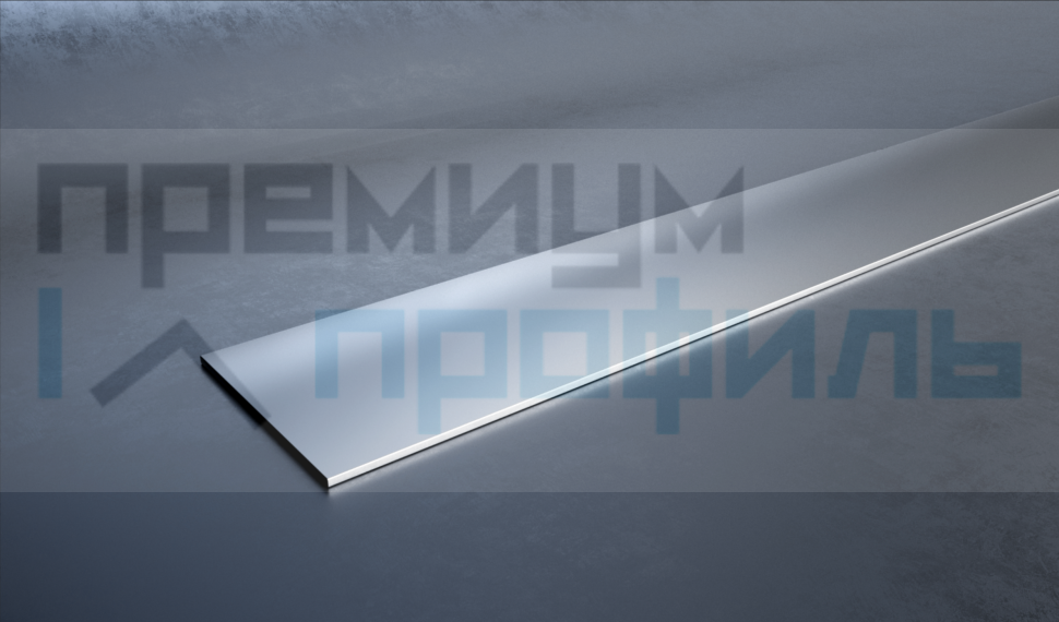 Алюминиевая полоса декоративная PIAA 302C 30*2мм 2м. Серебро матовый Progress Profils