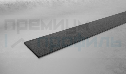 Полоса алюминиевая 20х1,5мм браш черный глянцевый 2,7 м. DL301