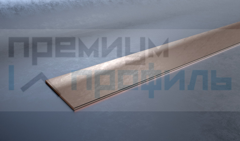 Полоса алюминиевая 15х1,5 мм бронза-светлая/глянец 2,7м.