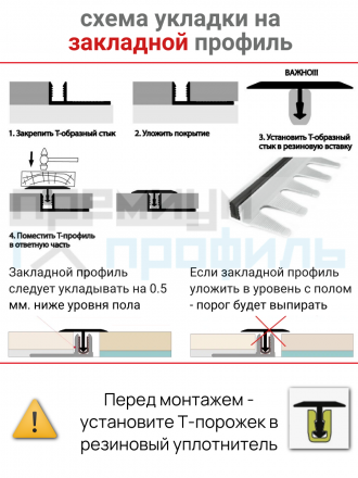 Алюминиевый Т образный профиль ПТ-18/5мм бронза матовый 2,7 м.
