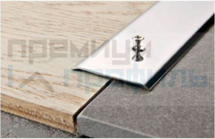 Напольный порог из нержавейки PROPLATE PETAC40F 40мм 2,7м перфорированный полированная Progress Profils