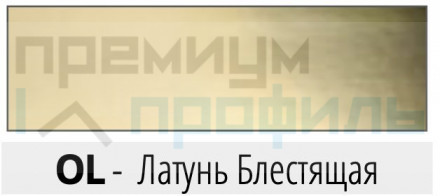 Настенный декоративный латунный уголок PROEDGE OT PEGOL40 40х40х0.8мм 2.7м Латунь полированный Progress Profils